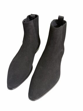 IRO Men's Black Suede Blake-Stitched Boots- size 41 - Riley style - NIB